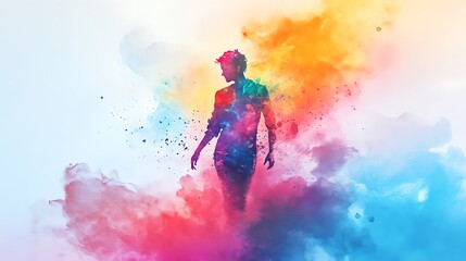 Animated 3D Character Concepts, Colorful 3D Character Concept in Abstract Design