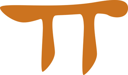 Illustration of Korean Letter hangul yu