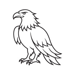 eagle silhouette vector on white background