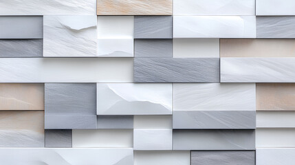 Geometric Gray Mosaic White Ceramic Tile Design Background