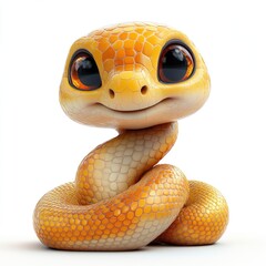 Fototapeta premium Playful Snake Illustration for Lunar New Year Celebrations