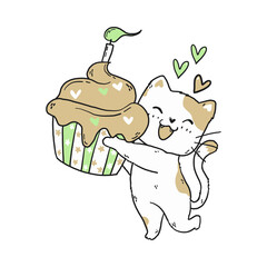 Cat sticker design 