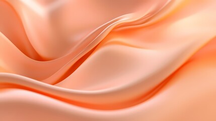 Obraz premium digital technology orange gradient curve wave illustration poster background