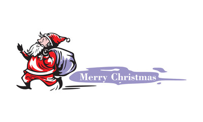 great santa, merry christmas and happy new year poster vector illustrations