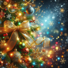 christmas tree and decorations