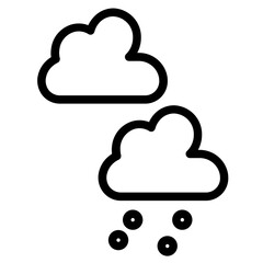 After Clouds Sky Line Icon