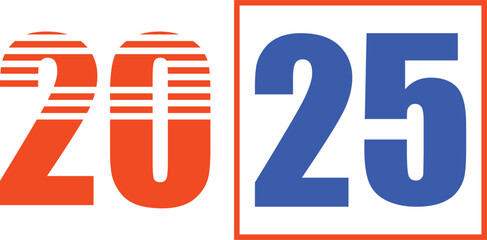 2025 Vector Illustration Text Design