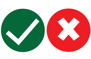 Obraz premium right wrong symbol, evaluation concept, vote icon