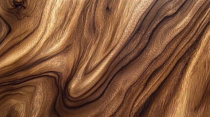 Rich wood veneer sheet showcasing intricate grain texture, highlighting natural patterns and warm tones that evoke sense of organic beauty and craftsmanship