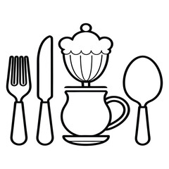 a set of kitchen utensils with a spoon and spoons.
