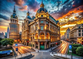 Architectural Elegance: A Harmonious Blend of Modern Design and Classic Influence in Urban Spaces Showcasing Iconic Structures and Innovative Architectural Features