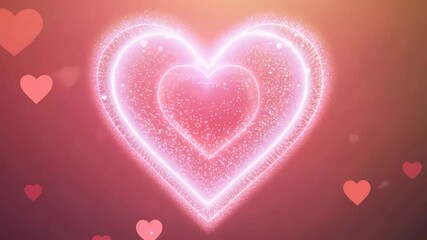 Colorful hearts animation for romantic occasions