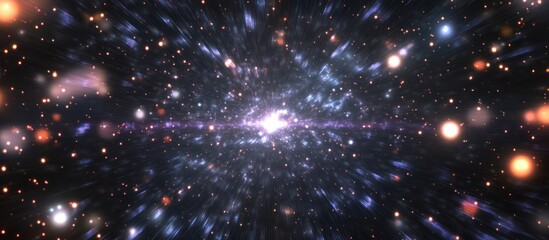Obraz premium Cosmic Voyage: A Journey Through the Nebula