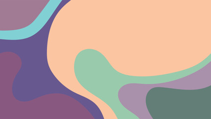 ABSTRACT BACKGROUND WITH HAND DRAWN SHAPES COLORFUL FLAT PASTEL DESIGN VECTOR TEMPLATE FOR WALLPAPER, COVER DESIGN