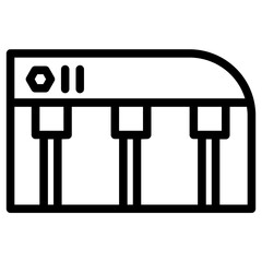Music Piano Device Line Icon