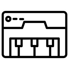Music Piano Device Line Icon