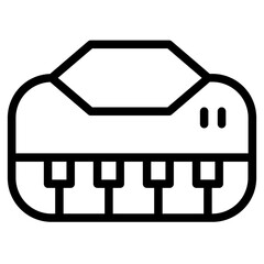 Piano Music Sound Line Icon