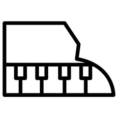 Piano Music Sound Line Icon