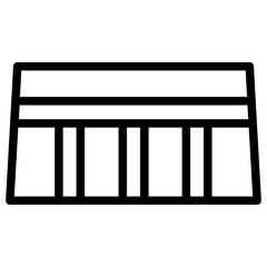 Abacus Piano Toys Line Icon