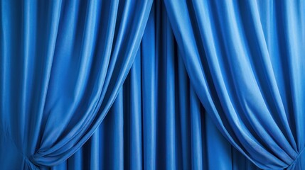 Majestic Blue Curtains: A Theater of Dreams