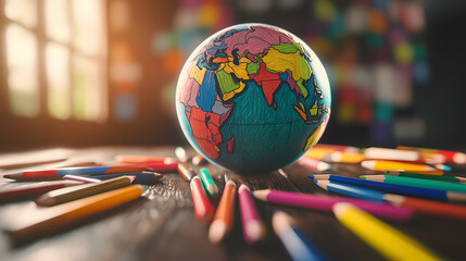 Artistic Expression of a Colorful Earth