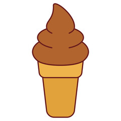 chocolate ice cream cone