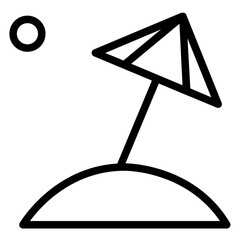 Beach Coast Sand Line Icon