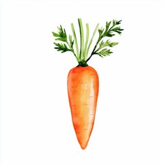 Vibrant Carrot with Lush Greens - A Culinary Delight