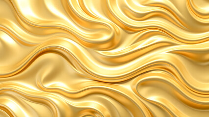 Fototapeta premium golden silk background with smooth lines in it, 3d render