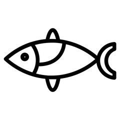 Fins Fish Animal Line Icon