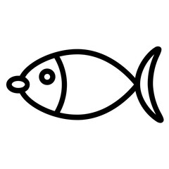 Fins Fish Animal Line Icon