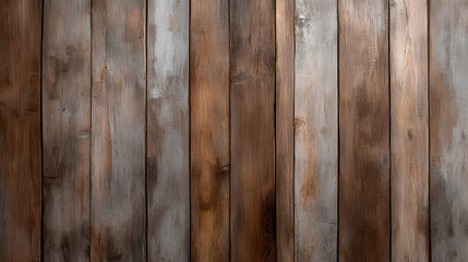 Fototapeta premium Seamless Brown Wood Texture Background of Rustic Old Wooden Planks