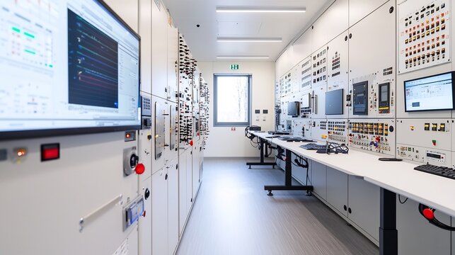 Fuel processing control room with a comprehensive digital interface system