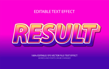 Fototapeta premium Result editable text effect, 3D editable text template.