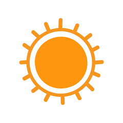 Bright and vibrant sun symbol representing warmth and energy during a sunny day