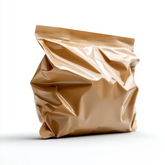 Obraz premium photo of crumpled paper bag or package isolated on white background