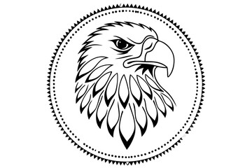 Majestic Eagle Head Silhouette Vector Design with Bold and Clean Lines

