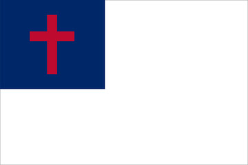 Christian cross flag icon