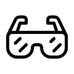 Protection glasses icon - Outline style