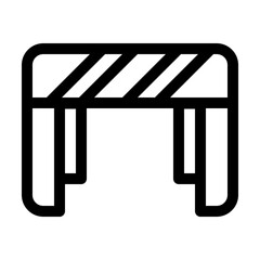 Safety, construction barrier icon - Outline style