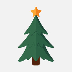 Christmas tree Vector Icon Illustration