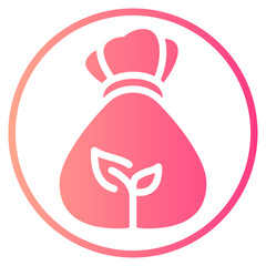 recycle bag gradient icon