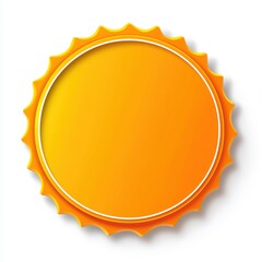 Empty blank round badge for sale promotion.