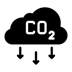 co2 glyph icon