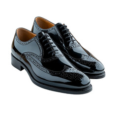 Pair Of Black Dress Shoes Isolated On A White Background