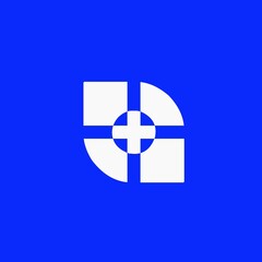 Monogram logo mark art design