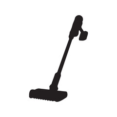 Cordless Vacuum Cleaner Silhouette Vector Illustration