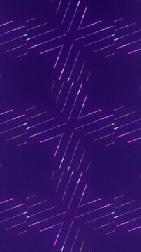 Colorful pattern with transformation of basic geometric shapes. Abstract art background. Digital seamless loop animation. 2d. Vertical
