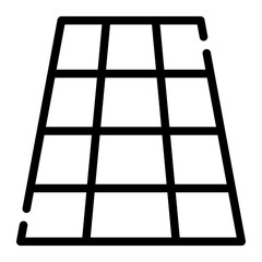solar panel line icon