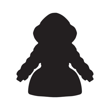 recommend clip art: Girl Winter Jackets Coat Silhouette Vector Illustration